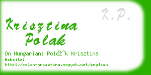 krisztina polak business card